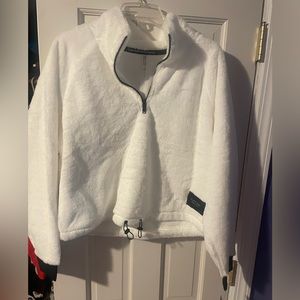 Calvin Klein Faux Fur Quarter Zip Jacket